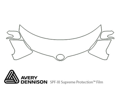 xd Avery Dennison Clear Bra Hood Precut PPF Diagram