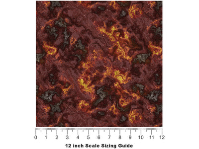 Scoria Rock Lava Vinyl Film Pattern Size 12 inch Scale~Rwraps Scoria Rock Lava Sizing Chart~2