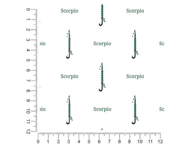 scorpio swords astrology 1ft x 1ft Craft Sheets