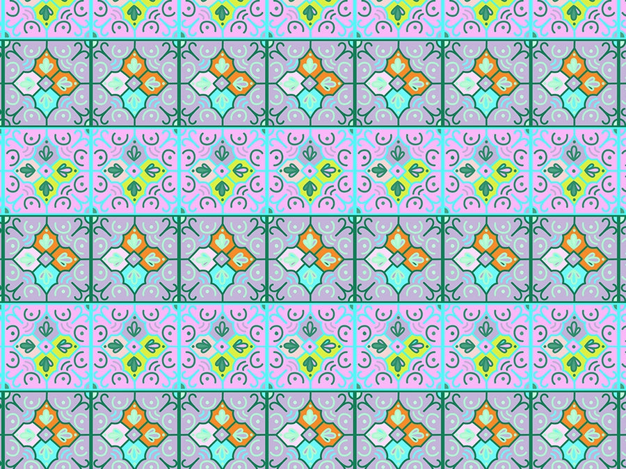 Scorpionflower Tile Vinyl Wrap Pattern~Rwraps Series 914 Digitally Printed Vinyl Wrap~0