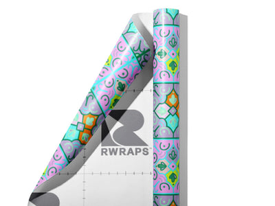 Scorpionflower Tile Wrap Film Sheets~Rwraps Series 914 Scorpionflower Tile Scrolled Sheet~4