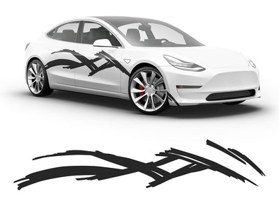 3M Matte Black Scratches Body Graphic~Full Side Auto Decal Kit~0
