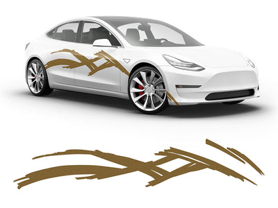 3M Gold Scratches Body Graphic~Full Side Auto Decal Kit~0