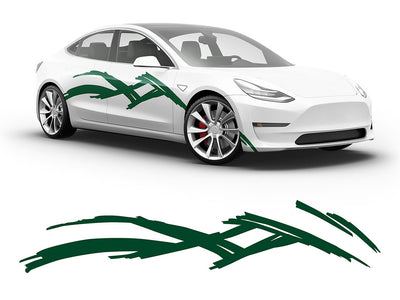 3M Dark Green Scratches Body Graphic~Full Side Auto Decal Kit~0