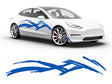 3M Azure Blue Scratches Body Graphic~Full Side Auto Decal Kit~0