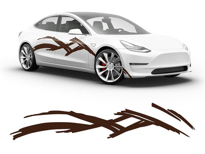 3M Brown Scratches Body Graphic~Full Side Auto Decal Kit~0
