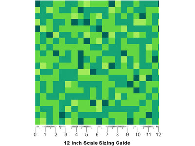Screamin Good Pixel Vinyl Film Pattern Size 12 inch Scale~Rwraps Screamin Good Pixel Sizing Chart~2