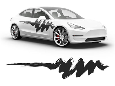 Scribbles Body Graphic~Full Side Auto Decal Kit~0
