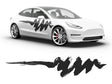 3M Black Scribbles Body Graphic~Full Side Auto Decal Kit~0