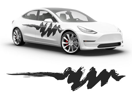 3M Black Scribbles Body Graphic~Full Side Auto Decal Kit~0