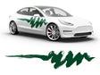 3M Dark Green Scribbles Body Graphic~Full Side Auto Decal Kit~0