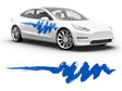 3M Azure Blue Scribbles Body Graphic~Full Side Auto Decal Kit~0