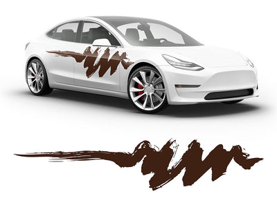 3M Brown Scribbles Body Graphic~Full Side Auto Decal Kit~0