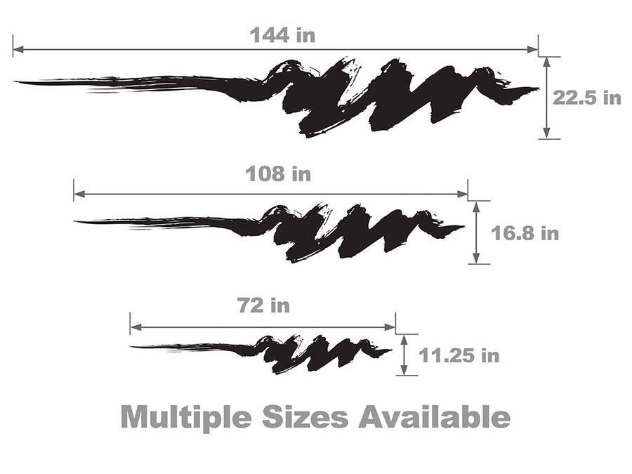 Scribbles Vehicle Body Graphic Size Chart