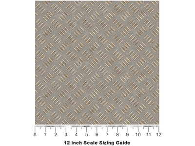 Scuffed Lug Diamond Plate Vinyl Film Pattern Size 12 inch Scale~Rwraps Scuffed Lug Sizing Chart~2