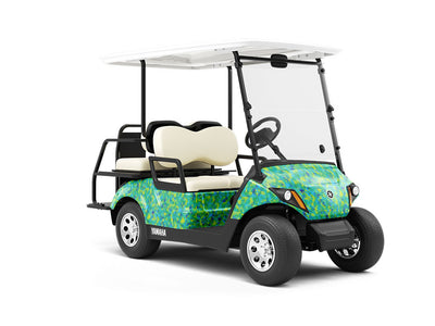 Sea Adventure Pixel Wrapped Golf Cart