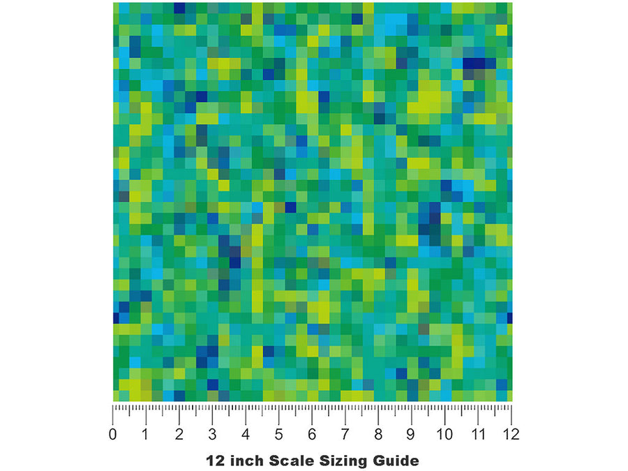 Sea Adventure Pixel Vinyl Film Pattern Size 12 inch Scale~Rwraps Sea Adventure Pixel Sizing Chart~2