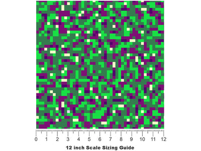 Sea Monster Pixel Vinyl Film Pattern Size 12 inch Scale~Rwraps Sea Monster Pixel Sizing Chart~2