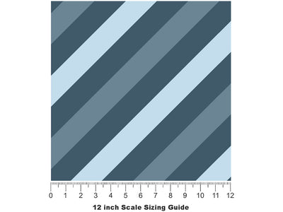 Sea Stripes Water Vinyl Film Pattern Size 12 inch Scale~Rwraps Sea Stripes Water Sizing Chart~2