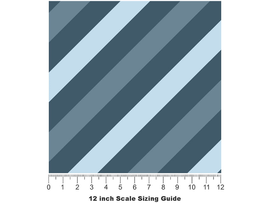 Sea Stripes Water Vinyl Film Pattern Size 12 inch Scale~Rwraps Sea Stripes Water Sizing Chart~2