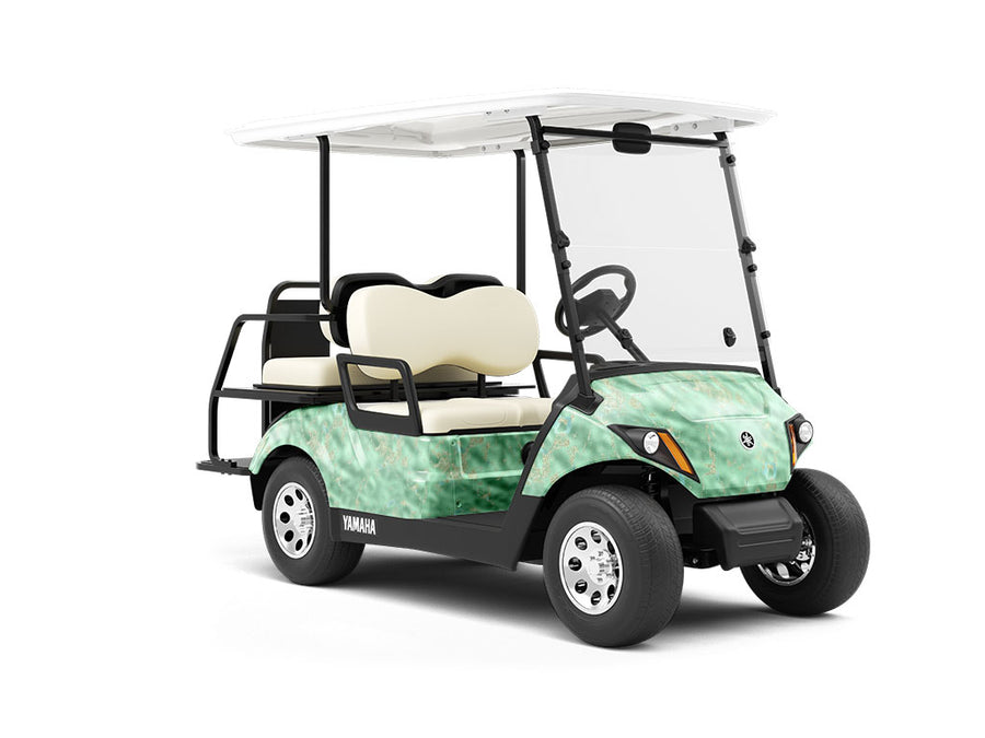 Sea Tiles Gemstone Wrapped Golf Cart