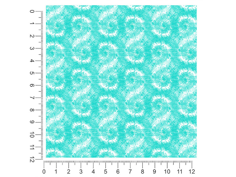 seafoam spirals tie dye 1ft x 1ft Craft Sheets