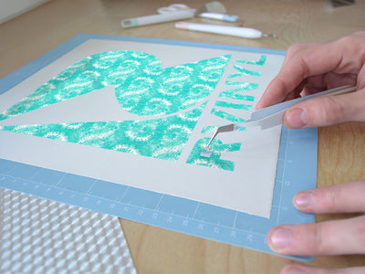 seafoam spirals tie dye Easy Weed Craft Vinyl