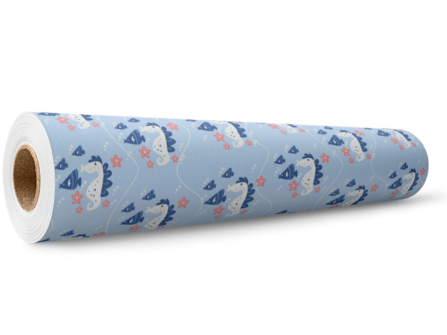 Seahorse Horde Marine Life Wrap Film Wholesale Roll~Rwraps Series 914 Digitally Printed Vinyl Roll~5