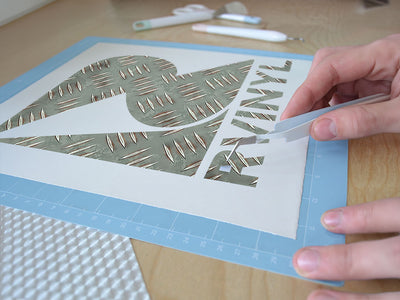 seamless aqua diamond plate Easy Weed Craft Vinyl