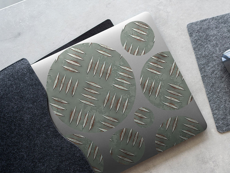 seamless aqua diamond plate DIY Laptop Stickers