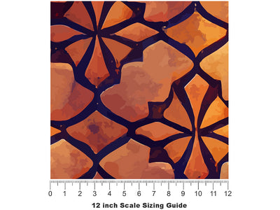 Seasons Change Art Deco Vinyl Film Pattern Size 12 inch Scale~Rwraps Seasons Change Art Deco Sizing Chart~2