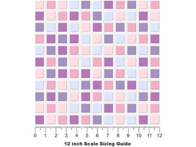 Secret Affair Mosaic Vinyl Film Pattern Size 12 inch Scale~Rwraps Secret Affair Mosaic Sizing Chart~2