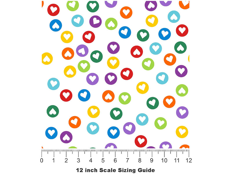 Secret Crush Polka Dot Vinyl Film Pattern Size 12 inch Scale~Rwraps Secret Crush Polka Dot Sizing Chart~2