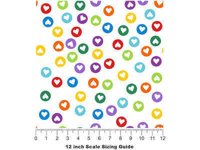 Secret Crush Polka Dot Vinyl Film Pattern Size 12 inch Scale~Rwraps Secret Crush Polka Dot Sizing Chart~2