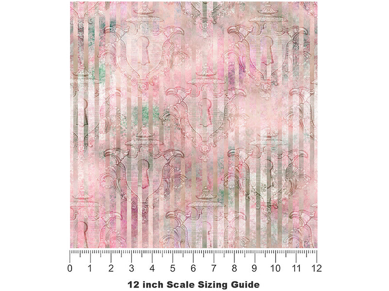 Secret Gateway Steampunk Vinyl Film Pattern Size 12 inch Scale~Rwraps Secret Gateway Steampunk Sizing Chart~2
