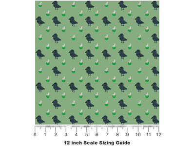 Secret Potions Birds Vinyl Film Pattern Size 12 inch Scale~Rwraps Secret Potions Birds Sizing Chart~2