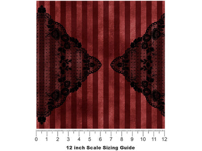 Seductive Lace Gothic Vinyl Film Pattern Size 12 inch Scale~Rwraps Seductive Lace Gothic Sizing Chart~2