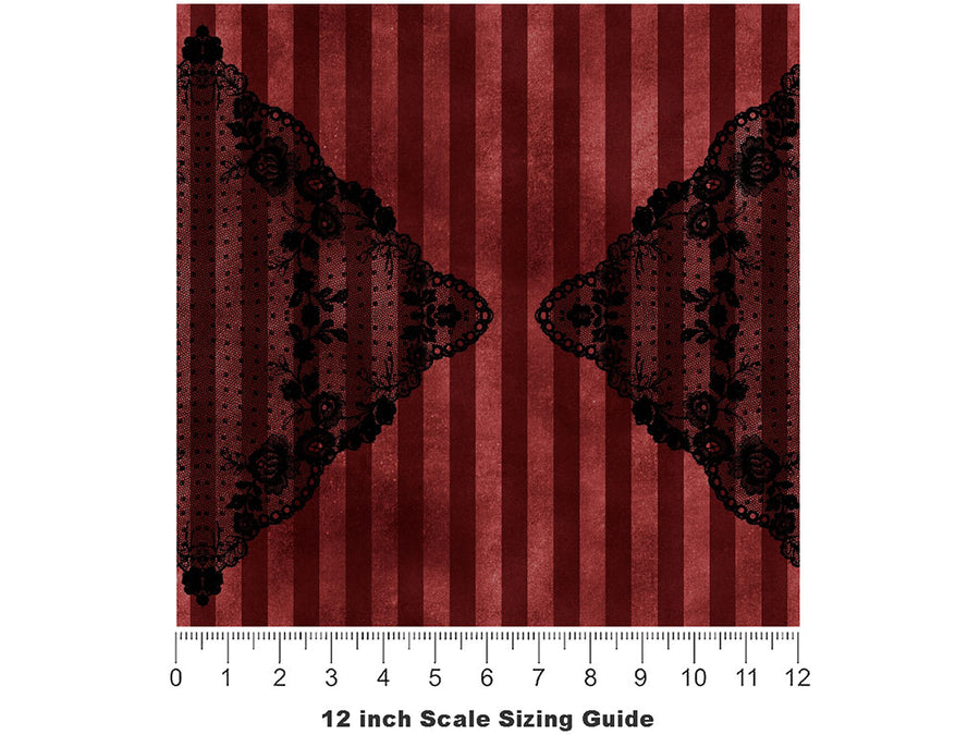 Seductive Lace Gothic Vinyl Film Pattern Size 12 inch Scale~Rwraps Seductive Lace Gothic Sizing Chart~2