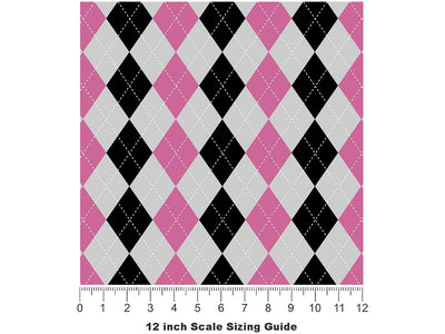 Seeded Fruits Argyle Vinyl Film Pattern Size 12 inch Scale~Rwraps Seeded Fruits Argyle Sizing Chart~2
