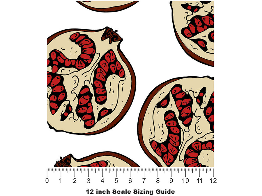 Seeded Prosperity Fruit Vinyl Film Pattern Size 12 inch Scale~Rwraps Seeded Prosperity Fruit Sizing Chart~2