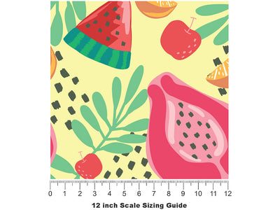 Seeded Sugar Fruit Vinyl Film Pattern Size 12 inch Scale~Rwraps Seeded Sugar Fruit Sizing Chart~2