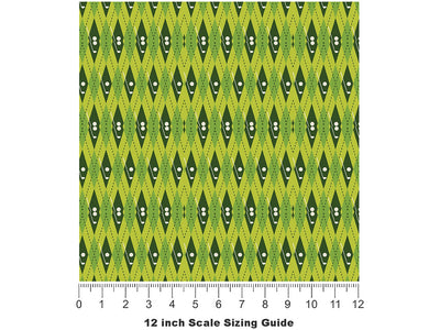 Seeing Green Sport Vinyl Film Pattern Size 12 inch Scale~Rwraps Seeing Green Sport Sizing Chart~2