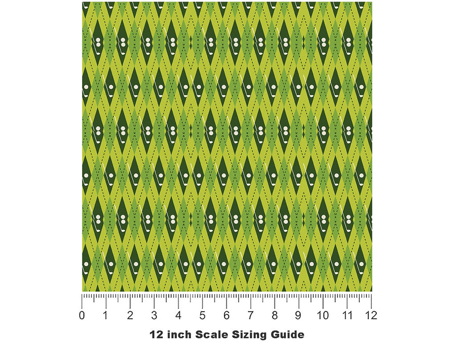 Seeing Green Sport Vinyl Film Pattern Size 12 inch Scale~Rwraps Seeing Green Sport Sizing Chart~2