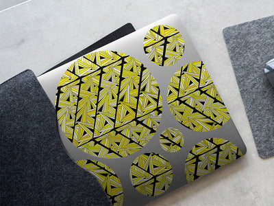 serious citrine mosaic DIY Laptop Stickers