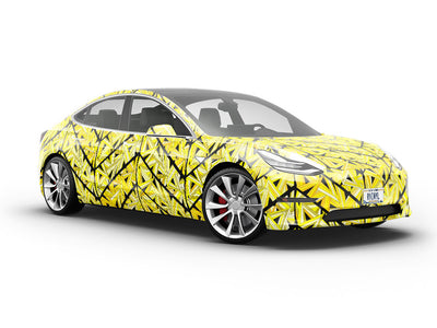 Serious Citrine Mosaic Vehicle Vinyl Wrap