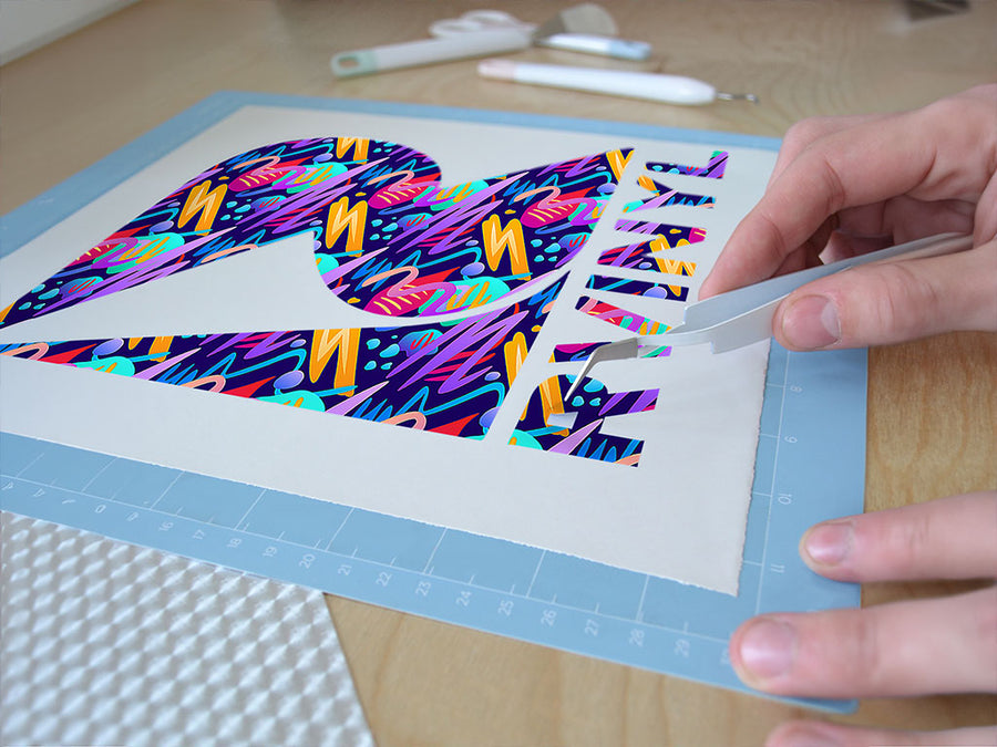 serious competition abstract geometric Easy Weed Craft Vinyl