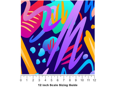 Serious Competition Abstract Vinyl Film Pattern Size 12 inch Scale~Rwraps Serious Competition Abstract Sizing Chart~2