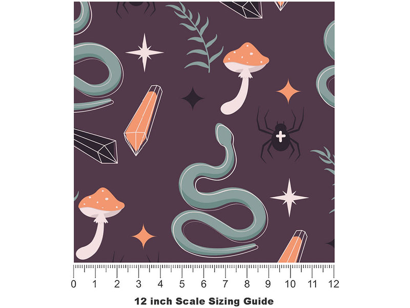 Serpentine Will Witch Vinyl Film Pattern Size 12 inch Scale~Rwraps Serpentine Will Witch Sizing Chart~2