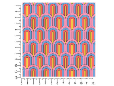 seventies forties art deco 1ft x 1ft Craft Sheets