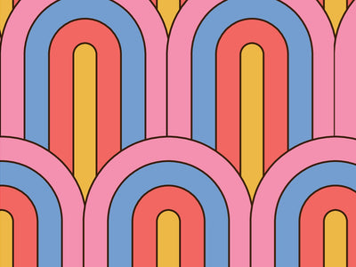 Seventies Forties Art Deco Vinyl Wrap Pattern~Rwraps Series 914 Digitally Printed Vinyl Wrap~0